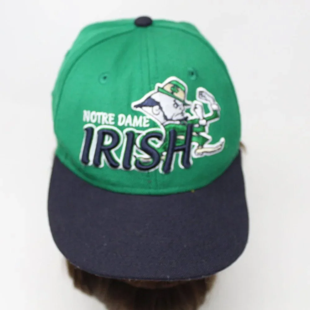 Notre Dame Irish Fitted Hat Adult sz‎ 6 1/2 Green New Era 59FIFTY NCAA Wool Cap